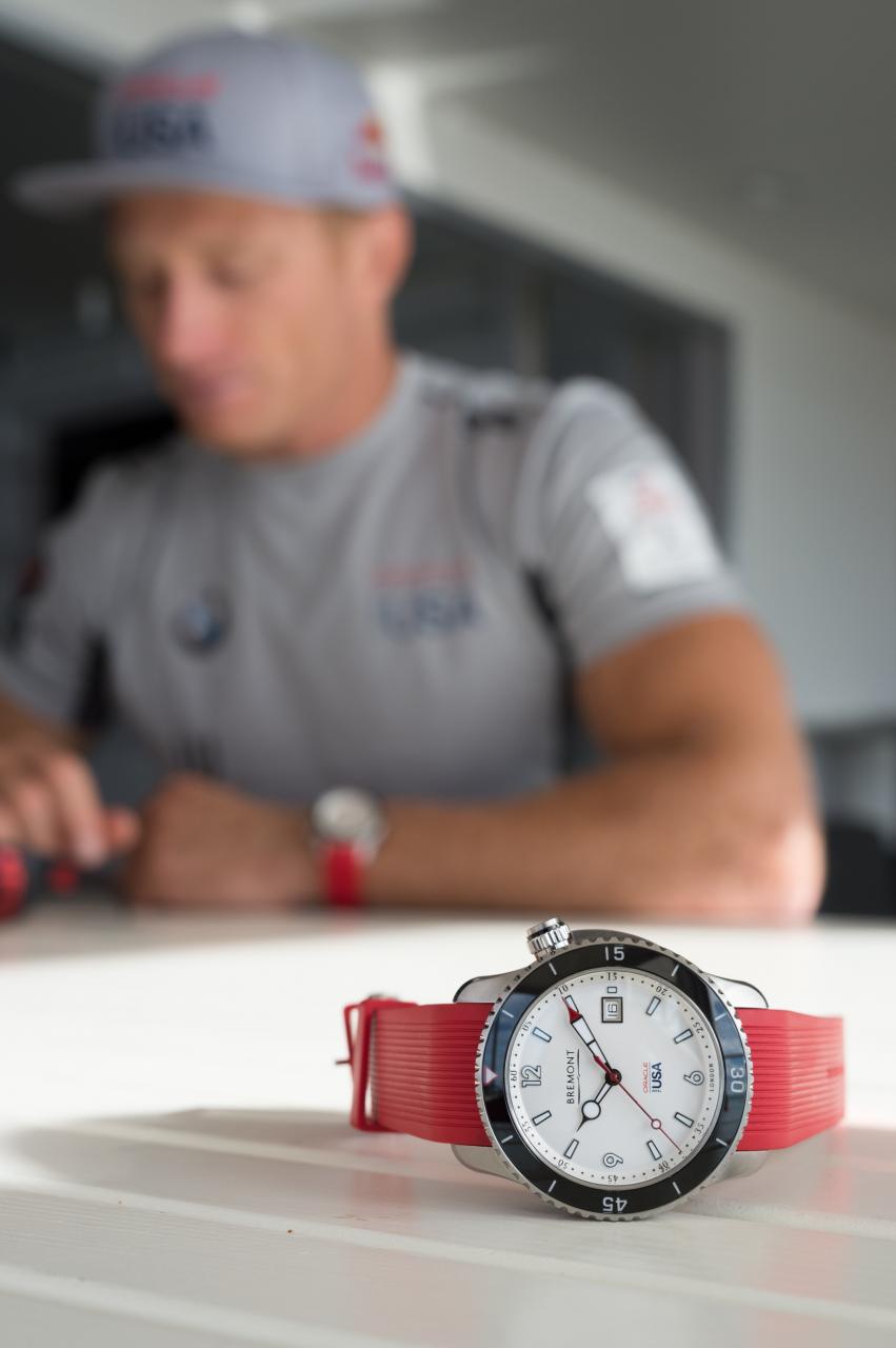 The Bremont Watches Twitter Replica Oracle I and skipper Jimmy Spithill